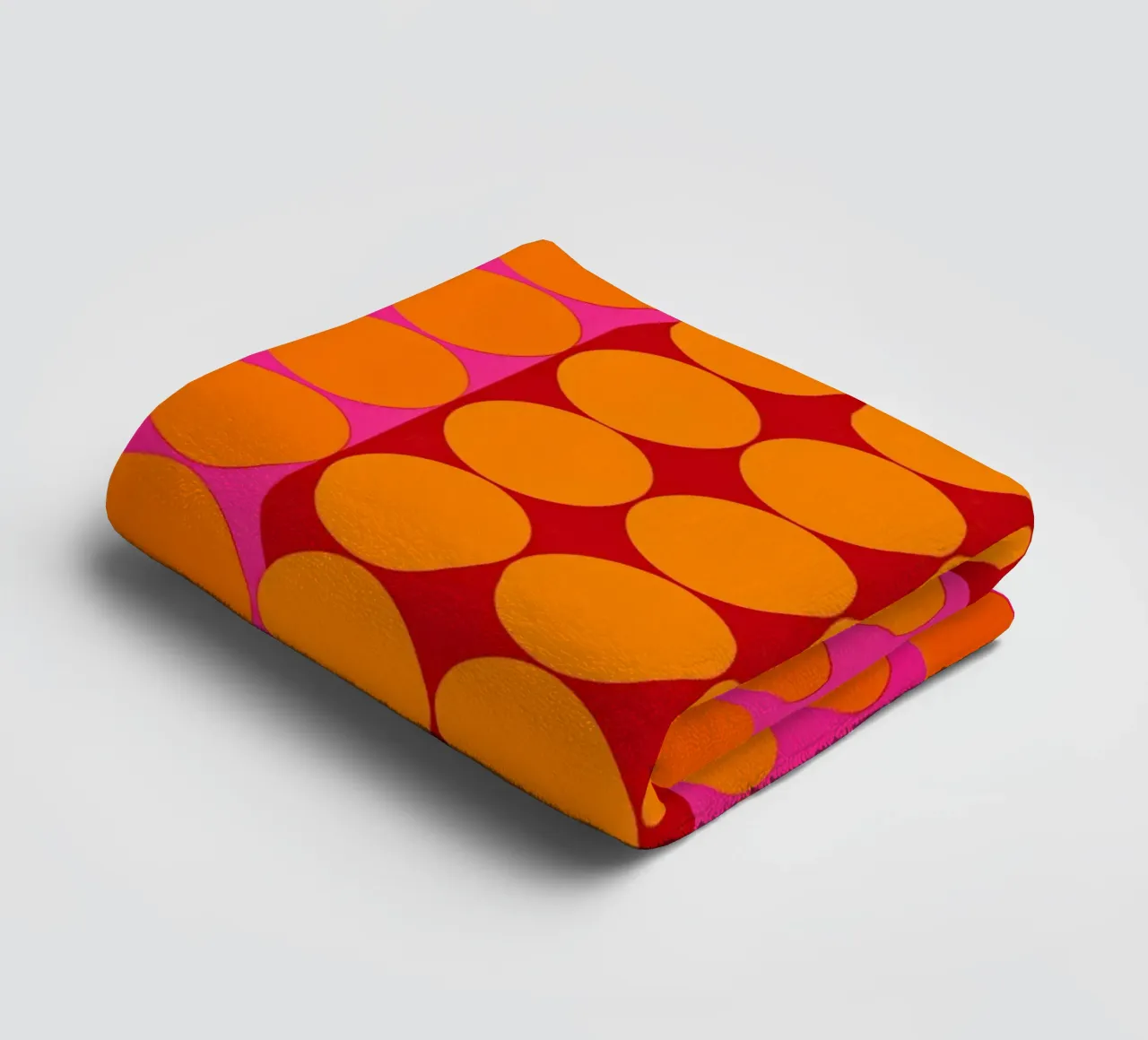 Sonata ottica in rosa e arancio | Op Art in colori di tendenza asciugamano da bagno da Autofocus