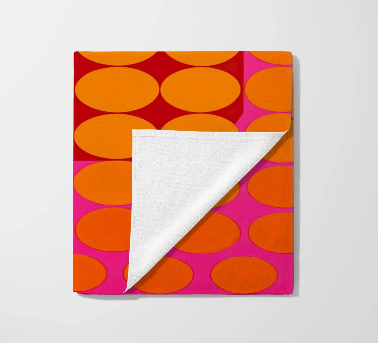 Sonata ottica in rosa e arancio | Op Art in colori di tendenza telo mare da Autofocus