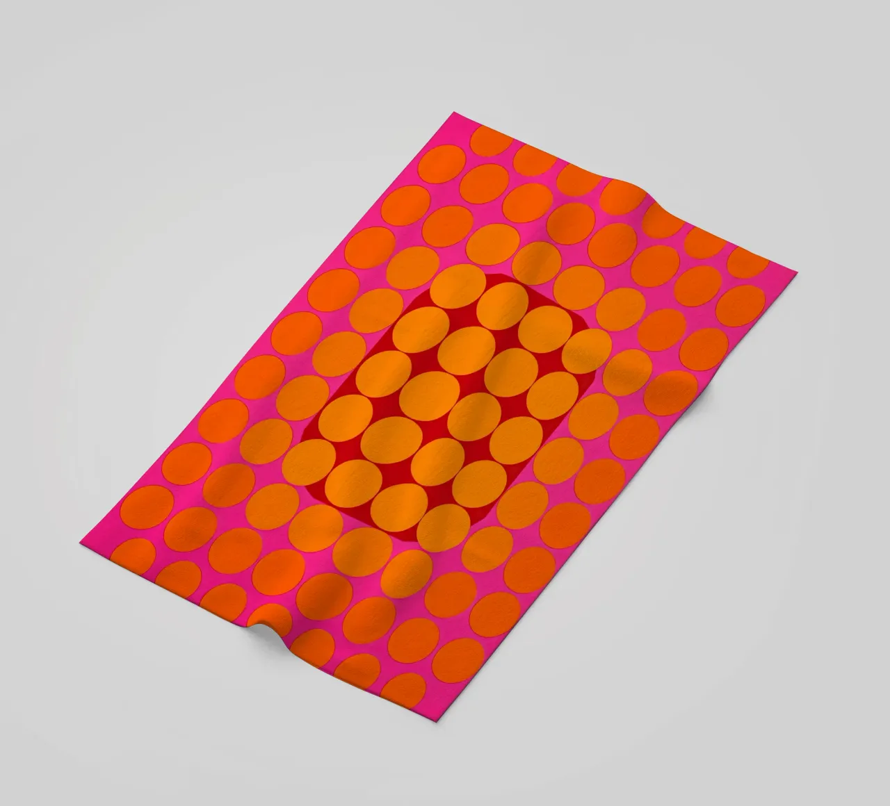 Sonata ottica in rosa e arancio | Op Art in colori di tendenza telo mare da Autofocus