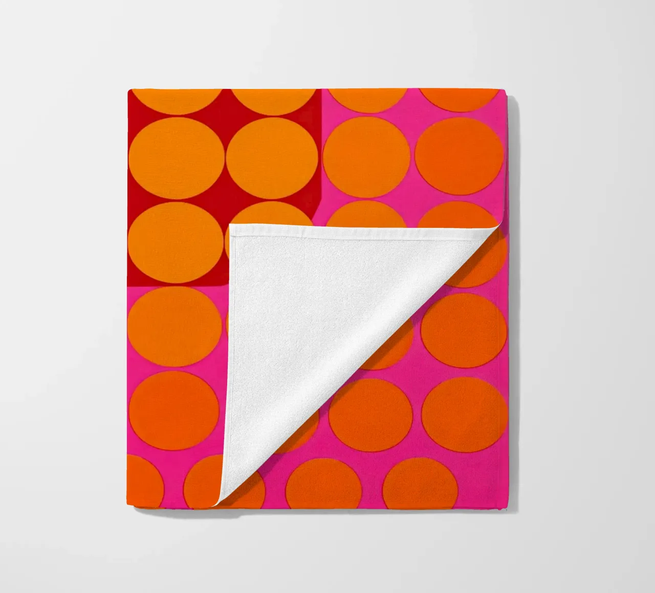 Sonata ottica in rosa e arancio | Op Art in colori di tendenza telo mare da Autofocus