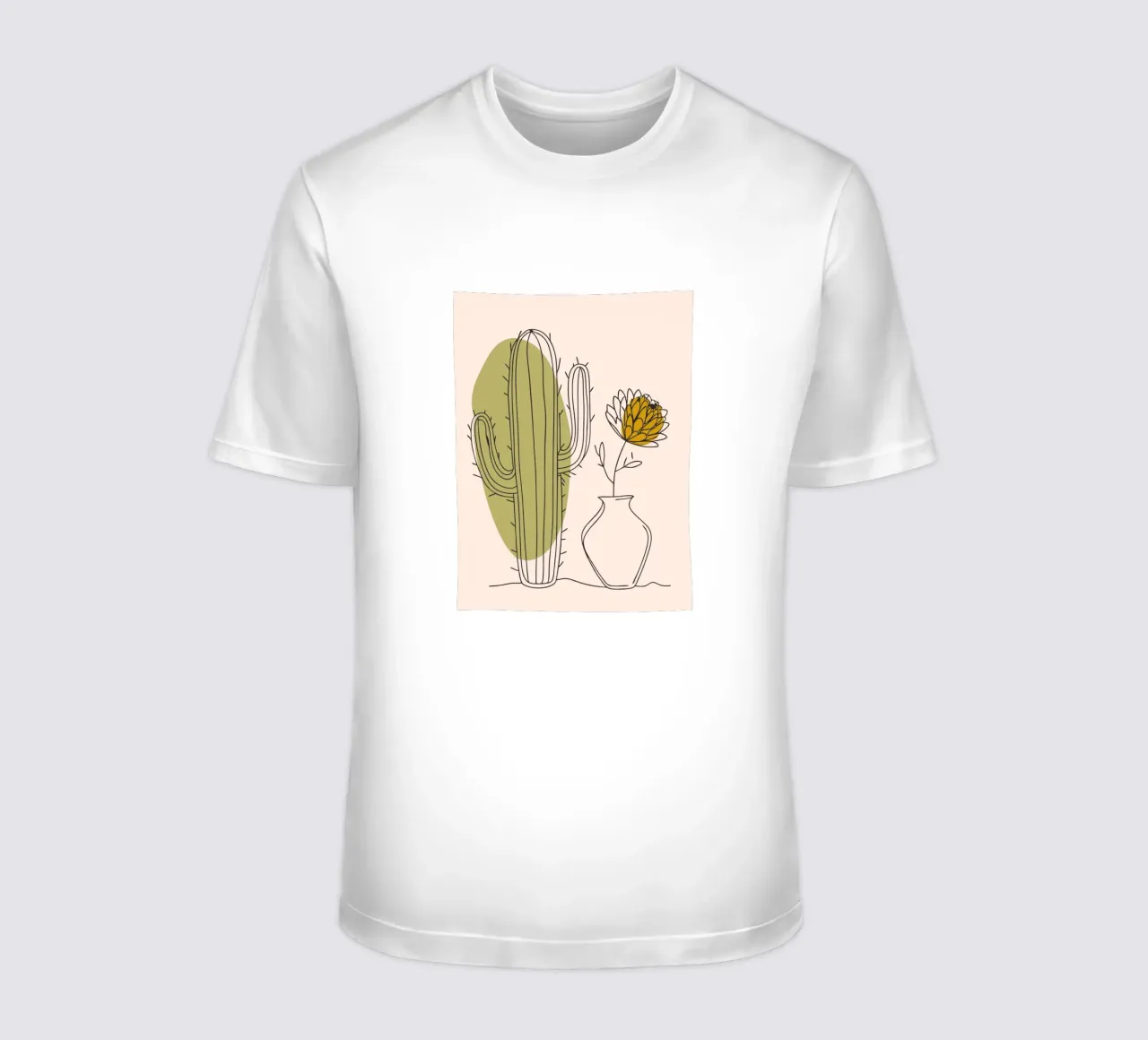 Cactus e fiori t-shirt da RELAXING TOUCH