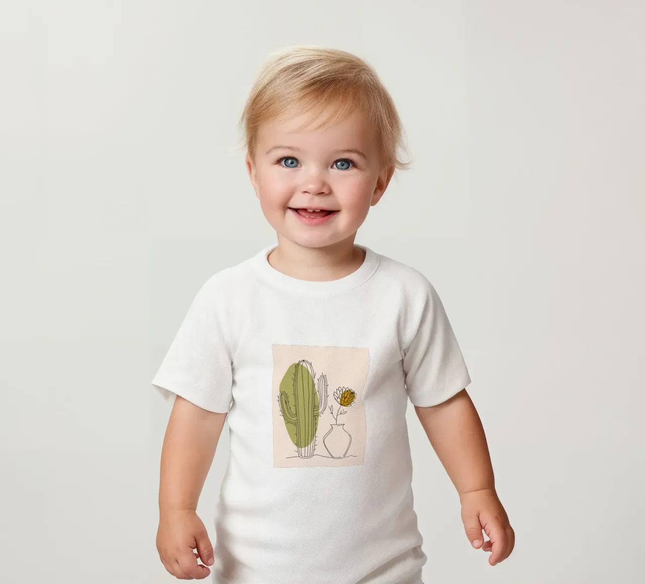 Cactus e fiori maglietta neonato da RELAXING TOUCH