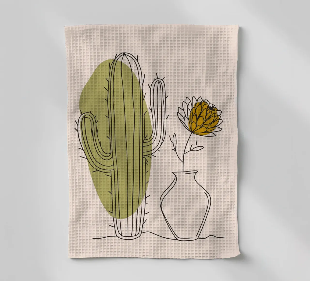 Cactus e fiori canovaccio da cucina da RELAXING TOUCH