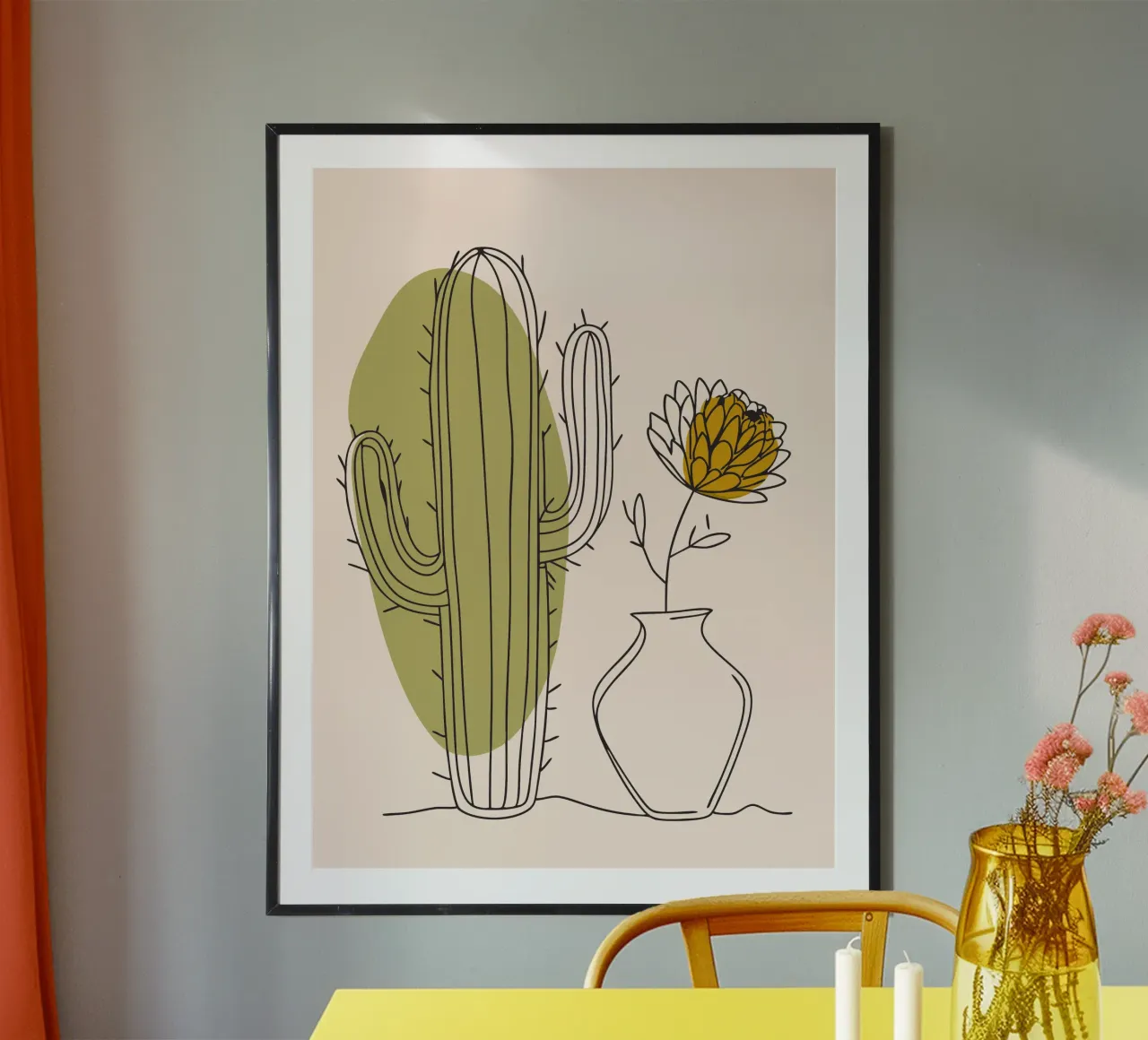 Cactus e fiori carta hahnemühle da RELAXING TOUCH