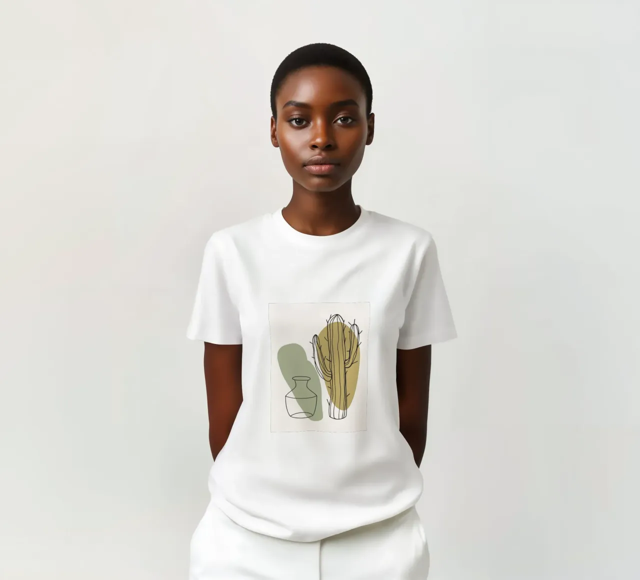 Cactus e vaso t-shirt da RELAXING TOUCH