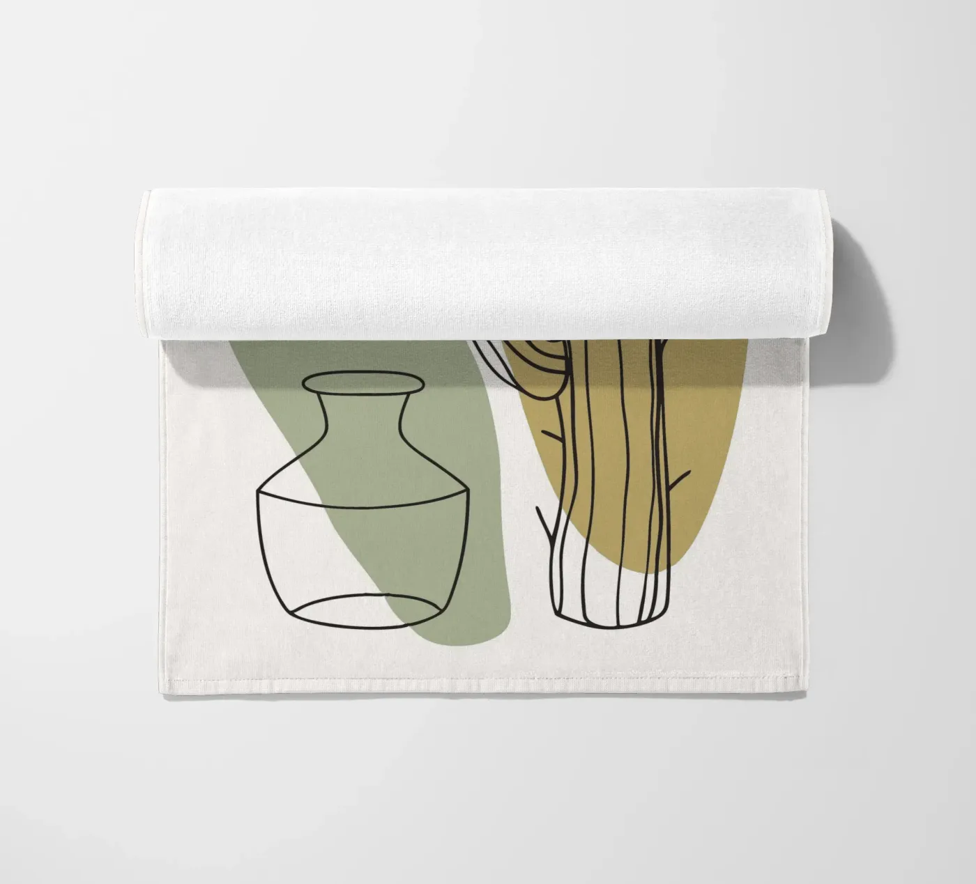 Cactus and Vase beach towel by RELAXING TOUCH