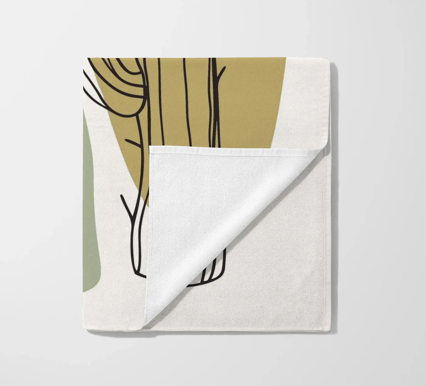 Cactus and Vase beach towel by RELAXING TOUCH