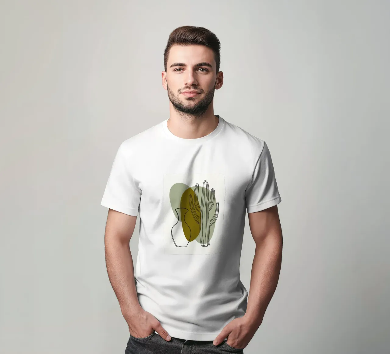 Cactus e vaso t-shirt da RELAXING TOUCH