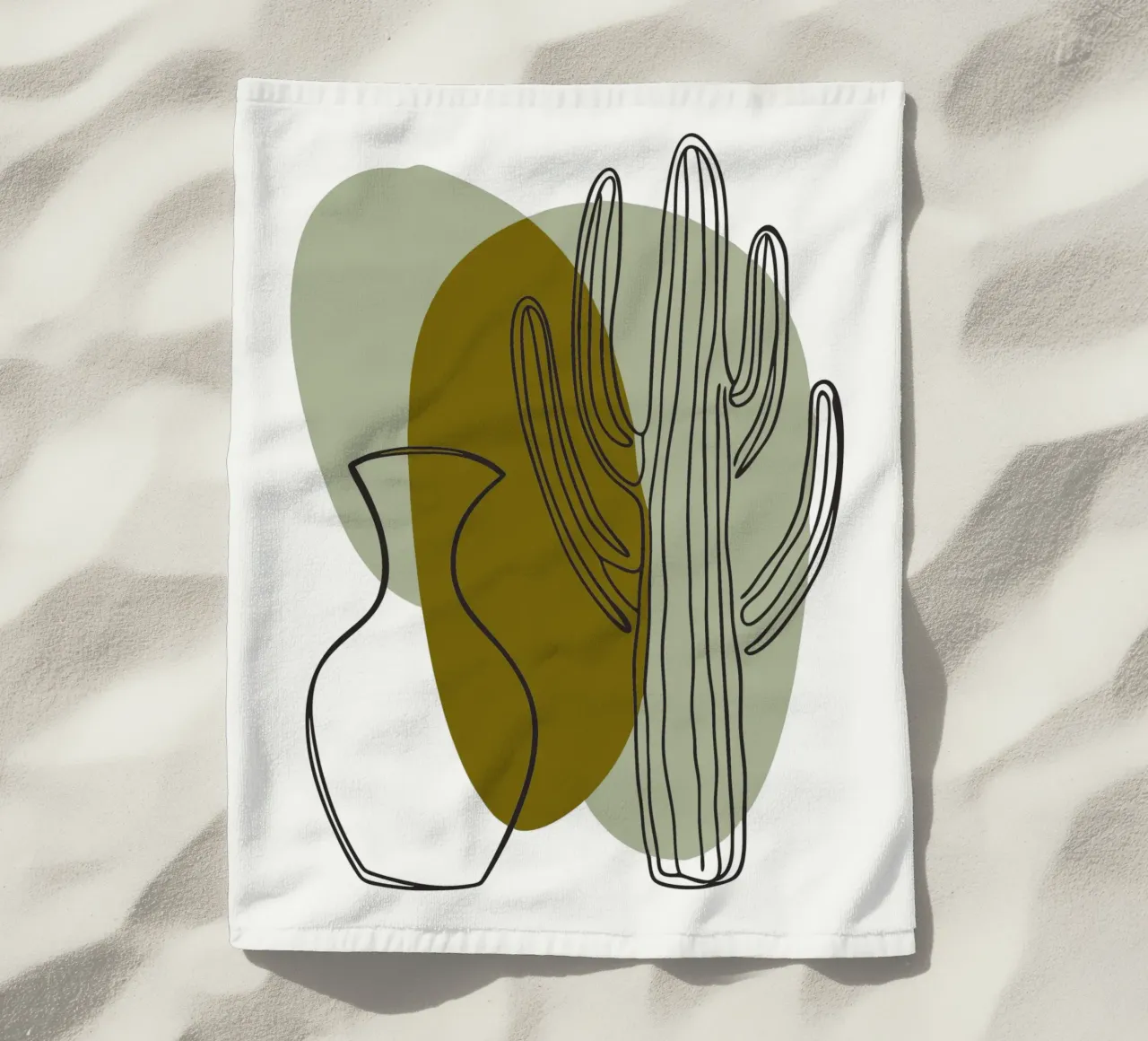 Cactus e vaso telo mare da RELAXING TOUCH