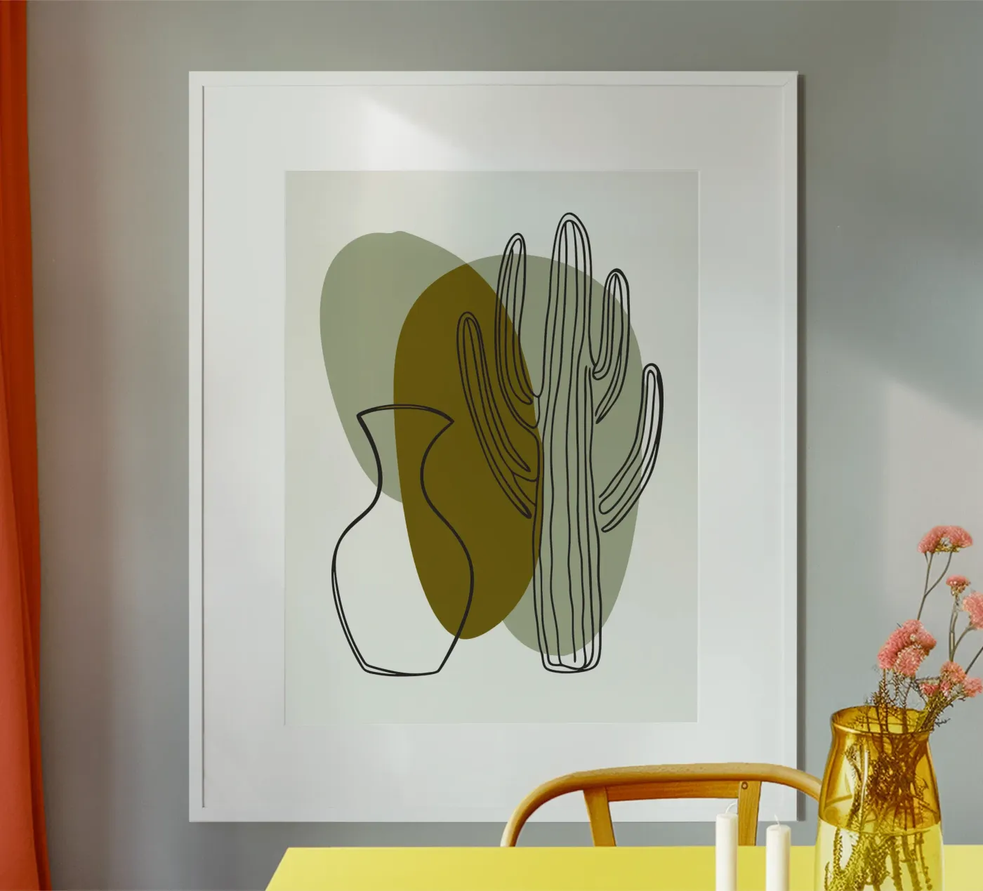 Kaktus und Vase Poster von RELAXING TOUCH