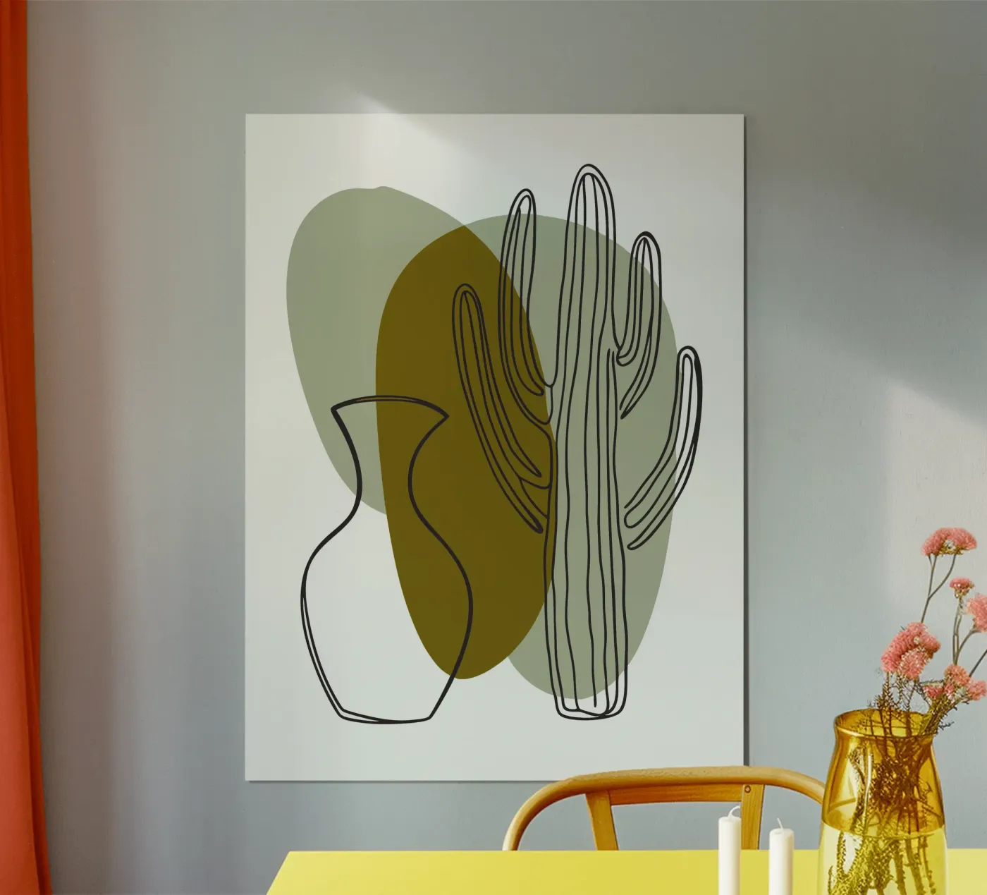 Kaktus und Vase Poster von RELAXING TOUCH