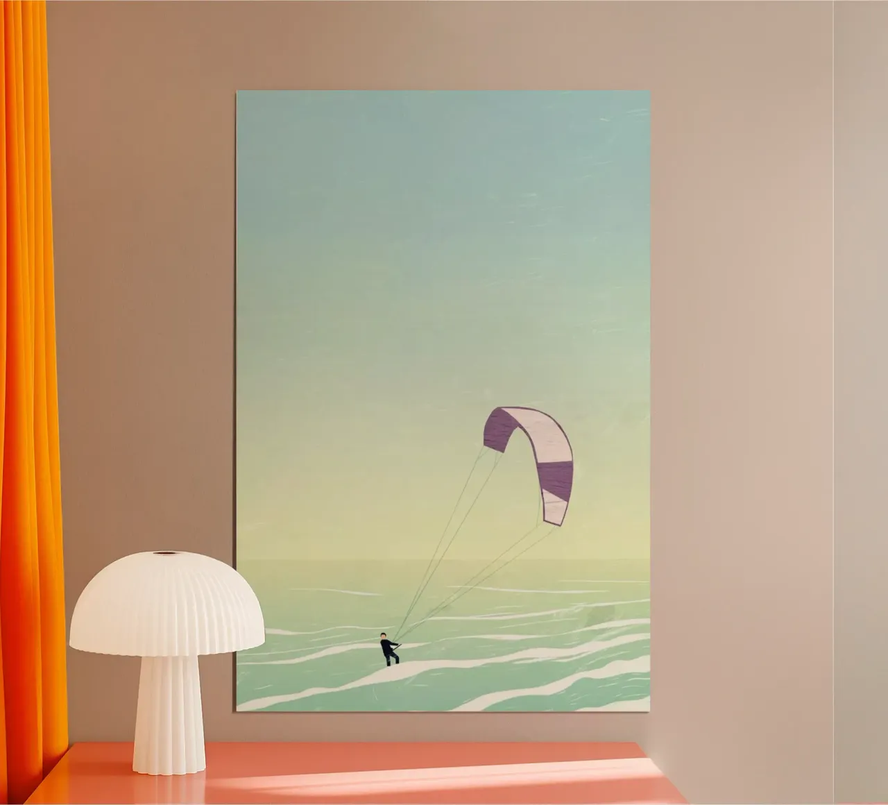 Kitesurfing poster con telaio in plastica da Katinka Reinke