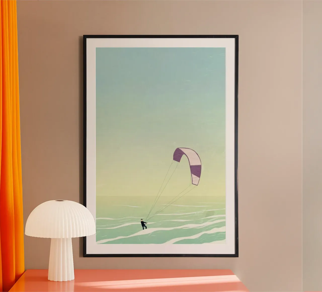 Kitesurfing poster con telaio in plastica da Katinka Reinke
