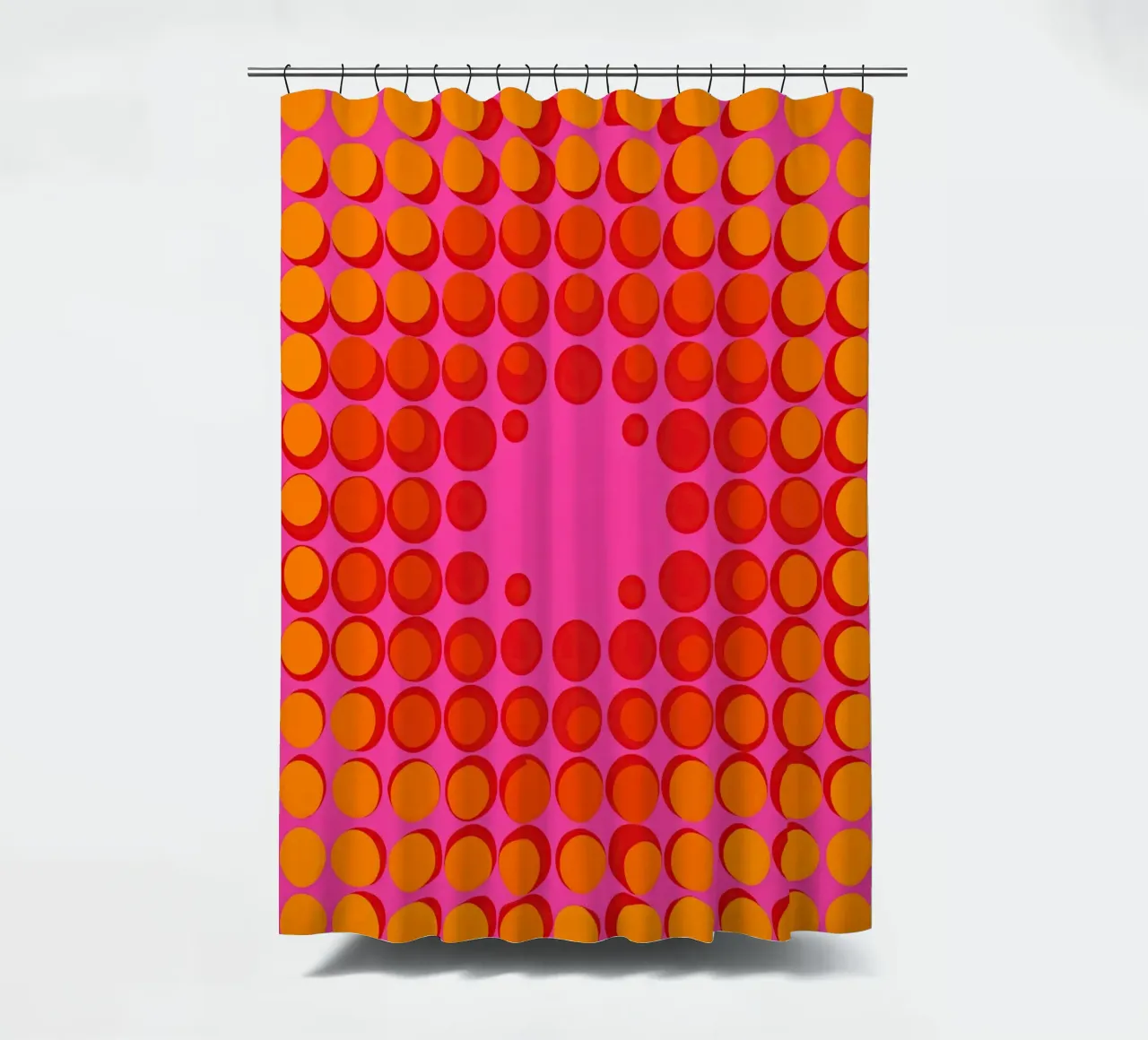 Precision landing | Decorative Op-Art shower curtain by Autofocus
