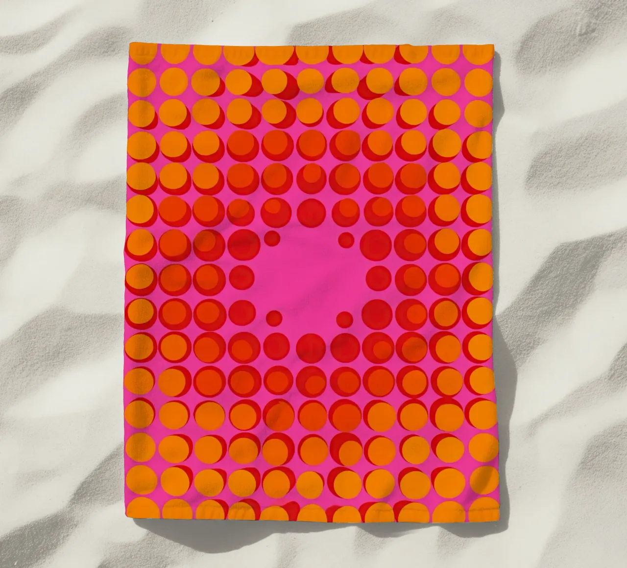 Atterraggio di precisione | Op-Art decorativa telo mare da Autofocus