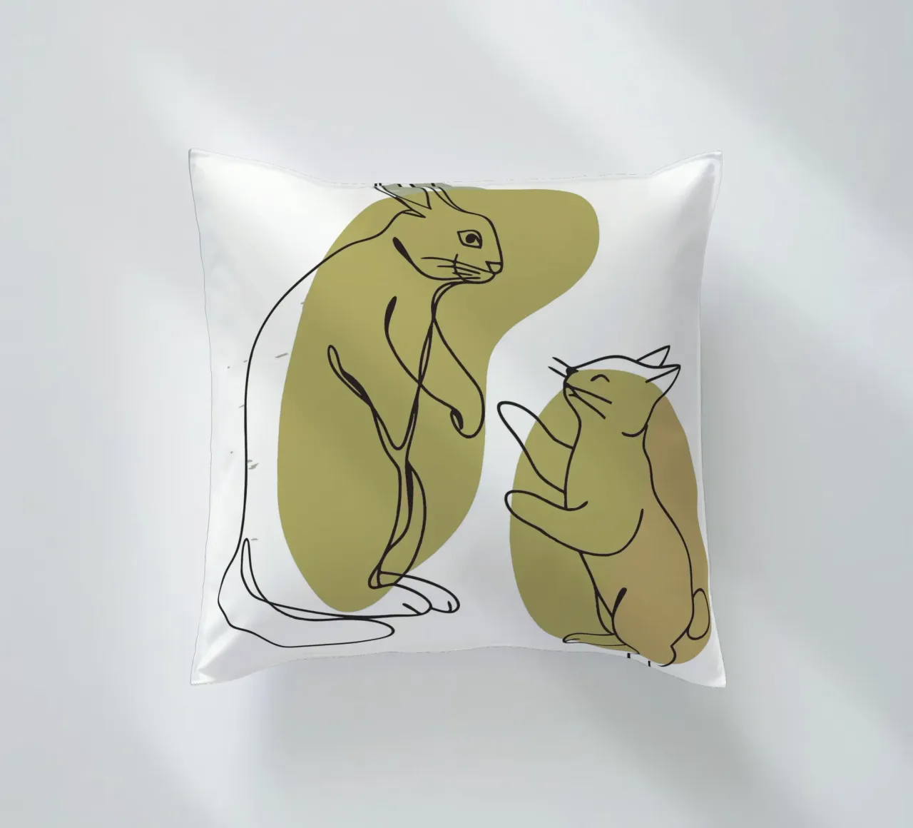 Gatto e coniglio cuscino da RELAXING TOUCH