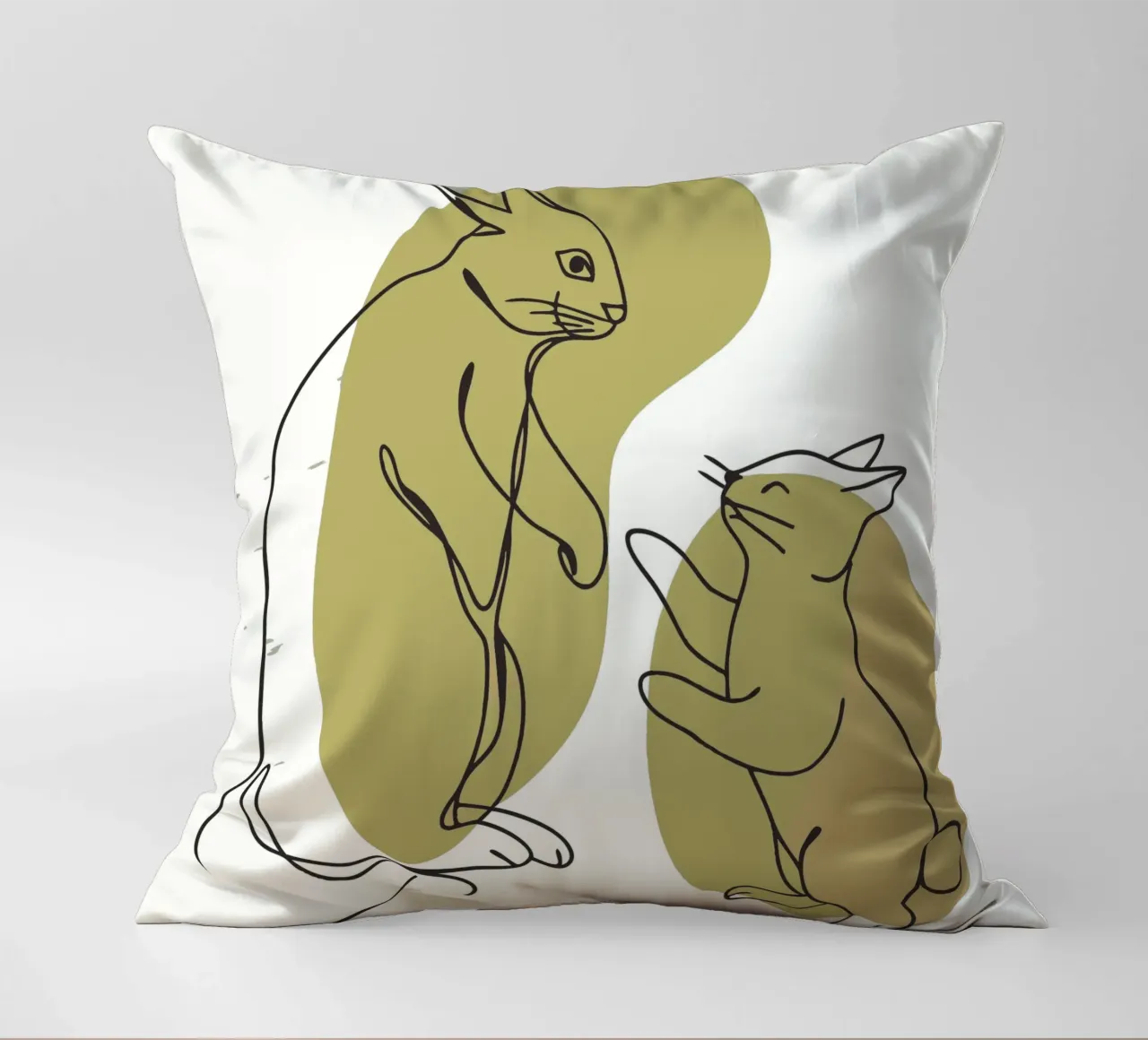 Gatto e coniglio cuscino da RELAXING TOUCH