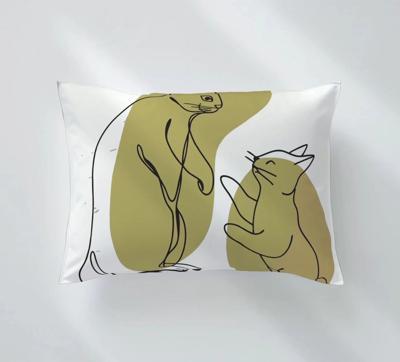 Cat and Rabbit decorative cushion by RELAXING TOUCH