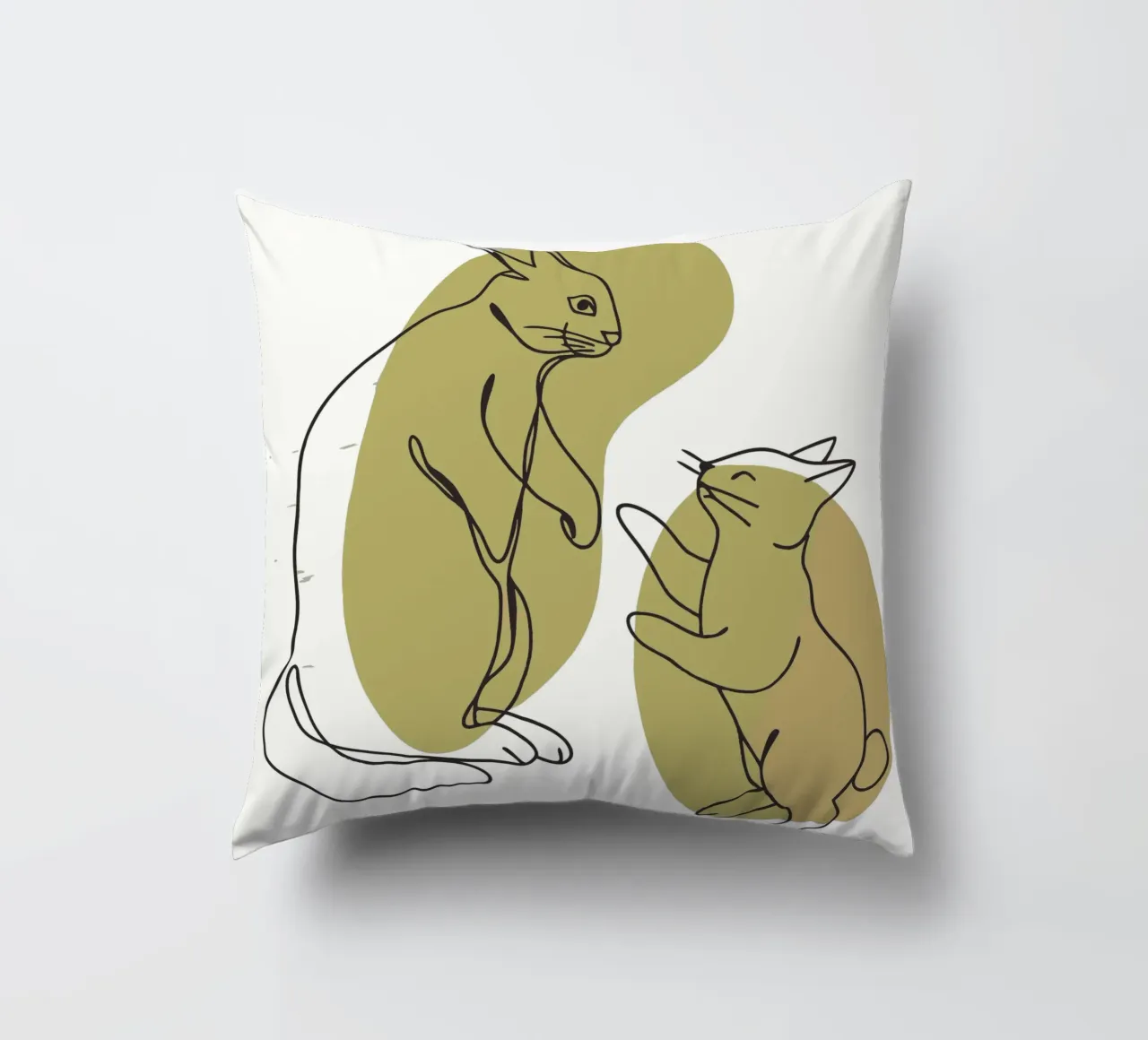 Gatto e coniglio cuscino da RELAXING TOUCH