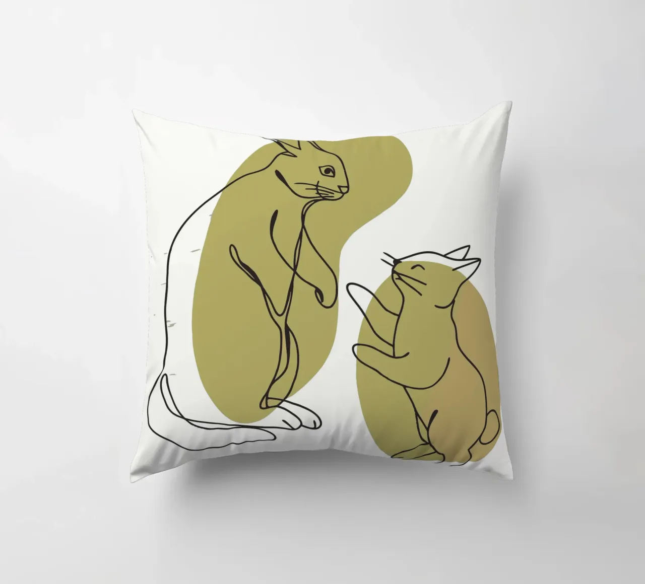 Gatto e coniglio cuscino da RELAXING TOUCH