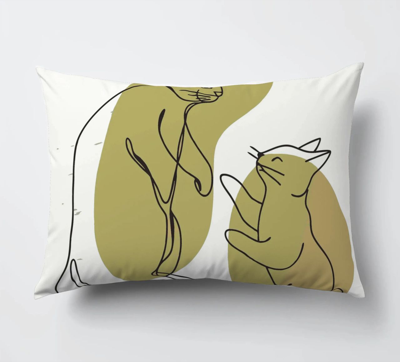 Cat and Rabbit decorative cushion by RELAXING TOUCH