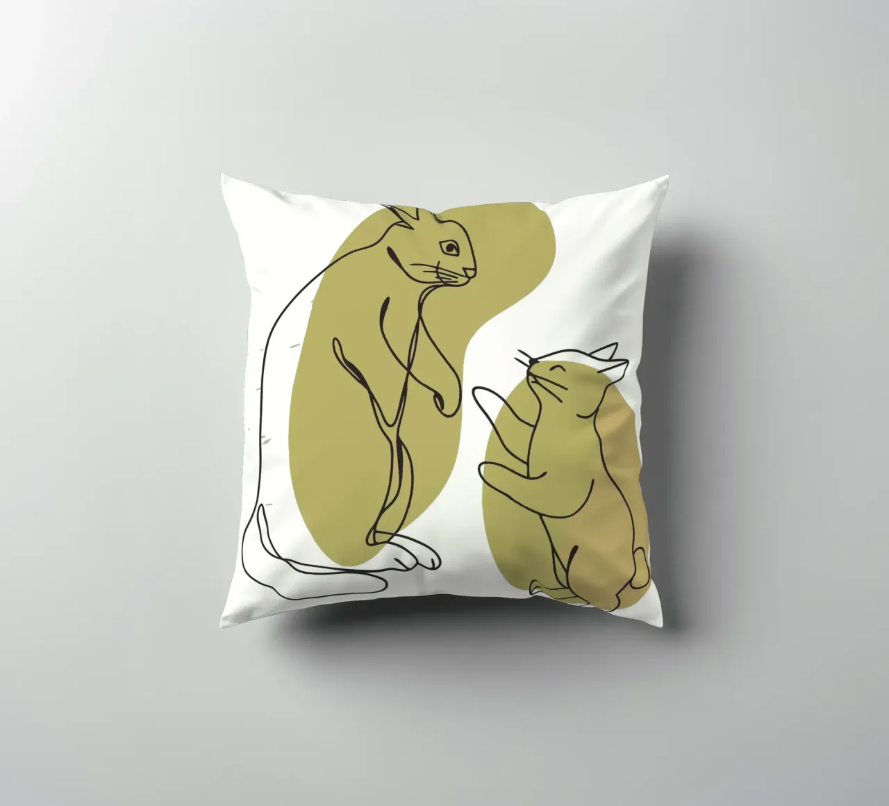 Gatto e coniglio cuscino da RELAXING TOUCH