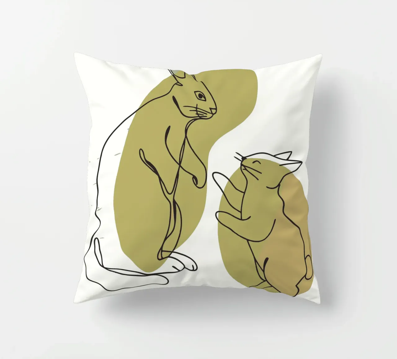 Gatto e coniglio cuscino da RELAXING TOUCH