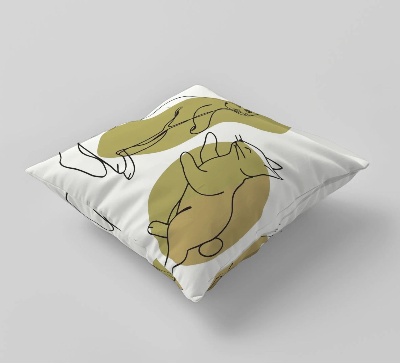 Cat and Rabbit decorative cushion by RELAXING TOUCH