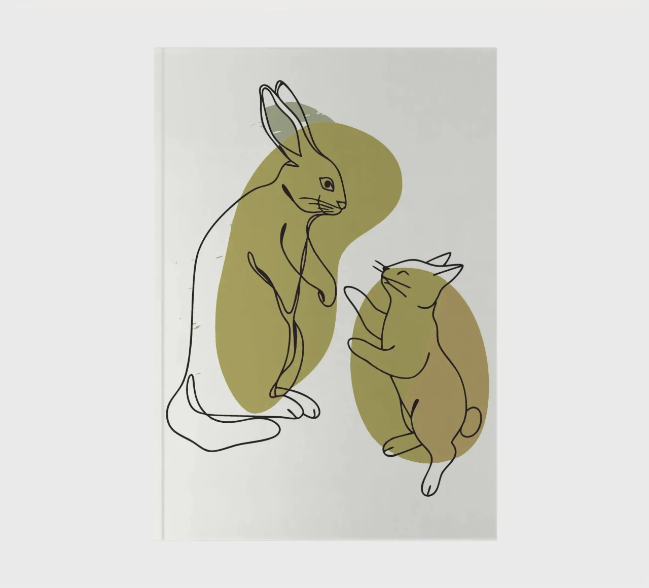 Katze und Kaninchen Notizbuch von RELAXING TOUCH