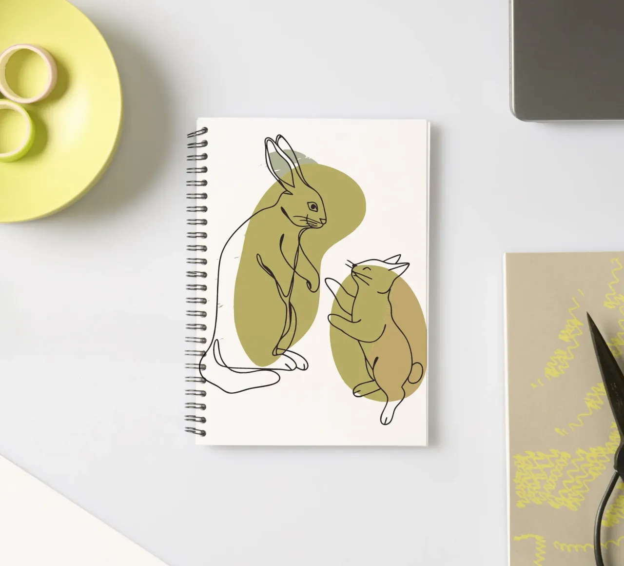 Katze und Kaninchen Ringbuch von RELAXING TOUCH