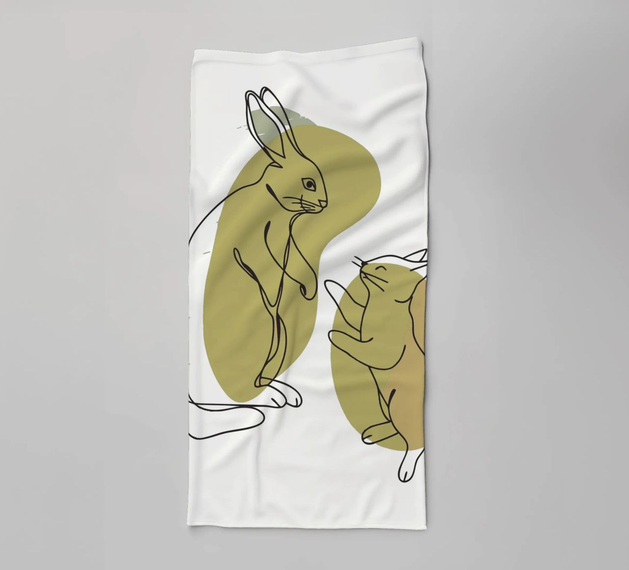 Cat and Rabbit towel by RELAXING TOUCH