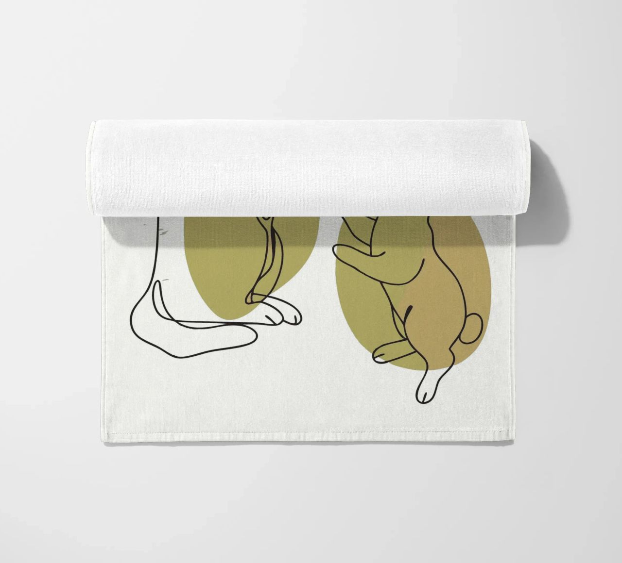 Cat and Rabbit beach towel by RELAXING TOUCH