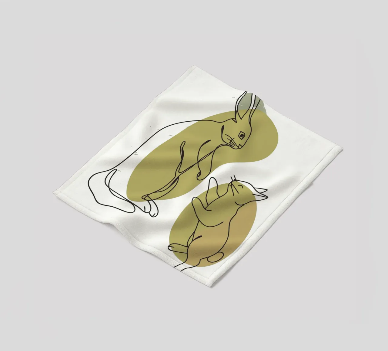 Gatto e coniglio coperta in pile da RELAXING TOUCH