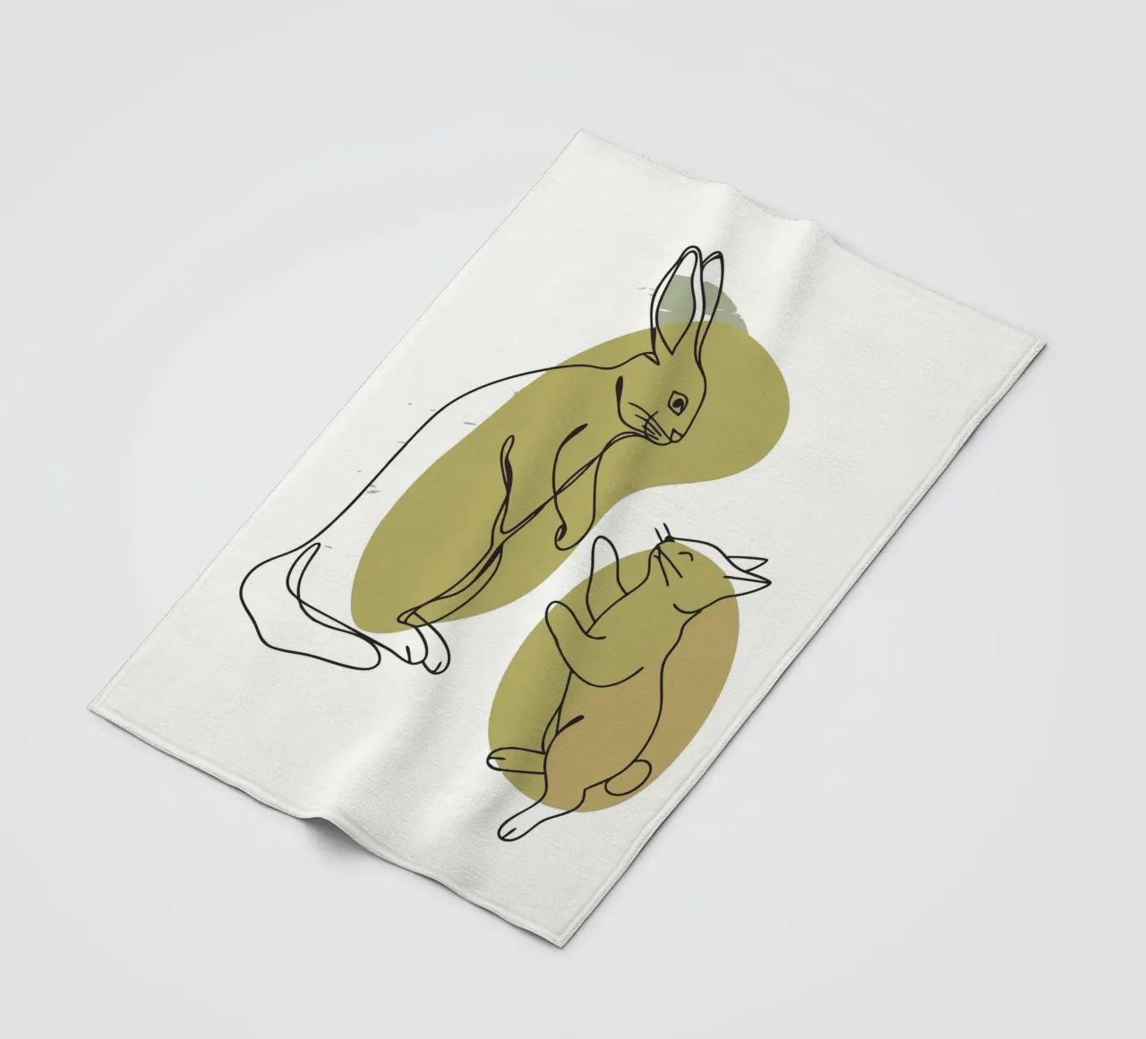 Gatto e coniglio coperta in pile da RELAXING TOUCH