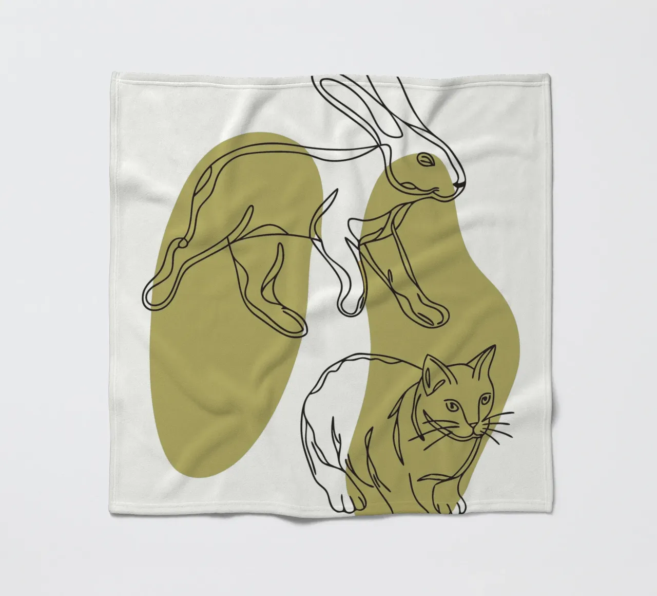 Gatto e coniglio coperta in pile da RELAXING TOUCH