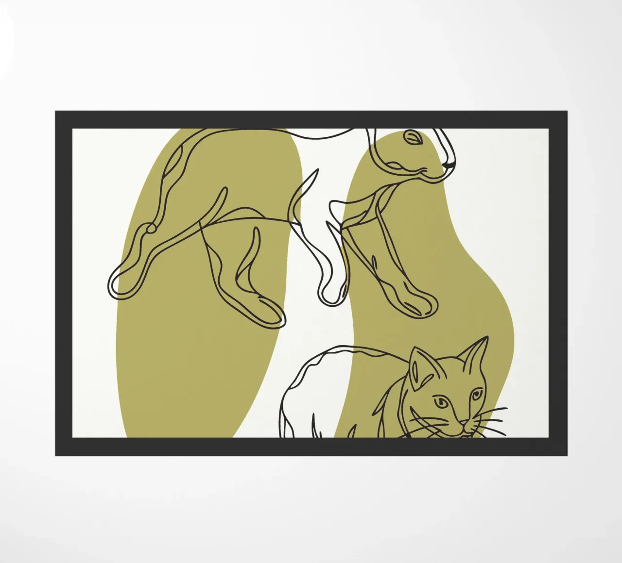 Gatto e coniglio zerbino da RELAXING TOUCH