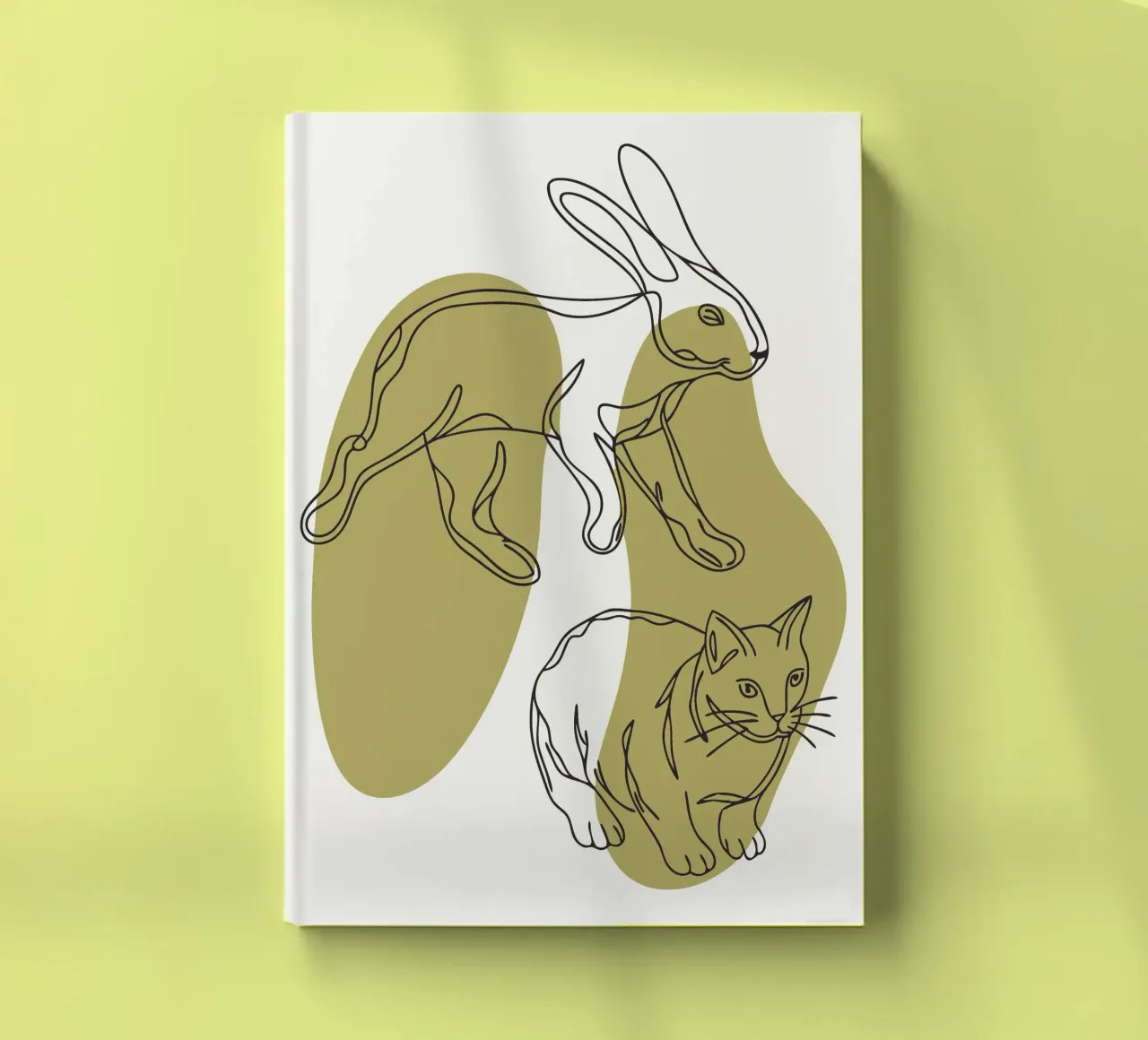 Cat and Rabbit notebook by RELAXING TOUCH
