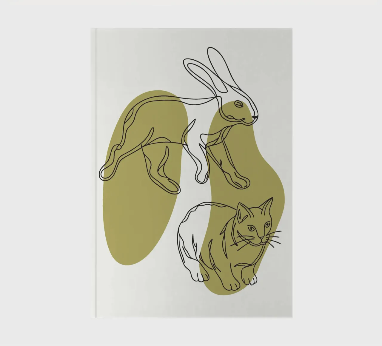 Cat and Rabbit notebook by RELAXING TOUCH