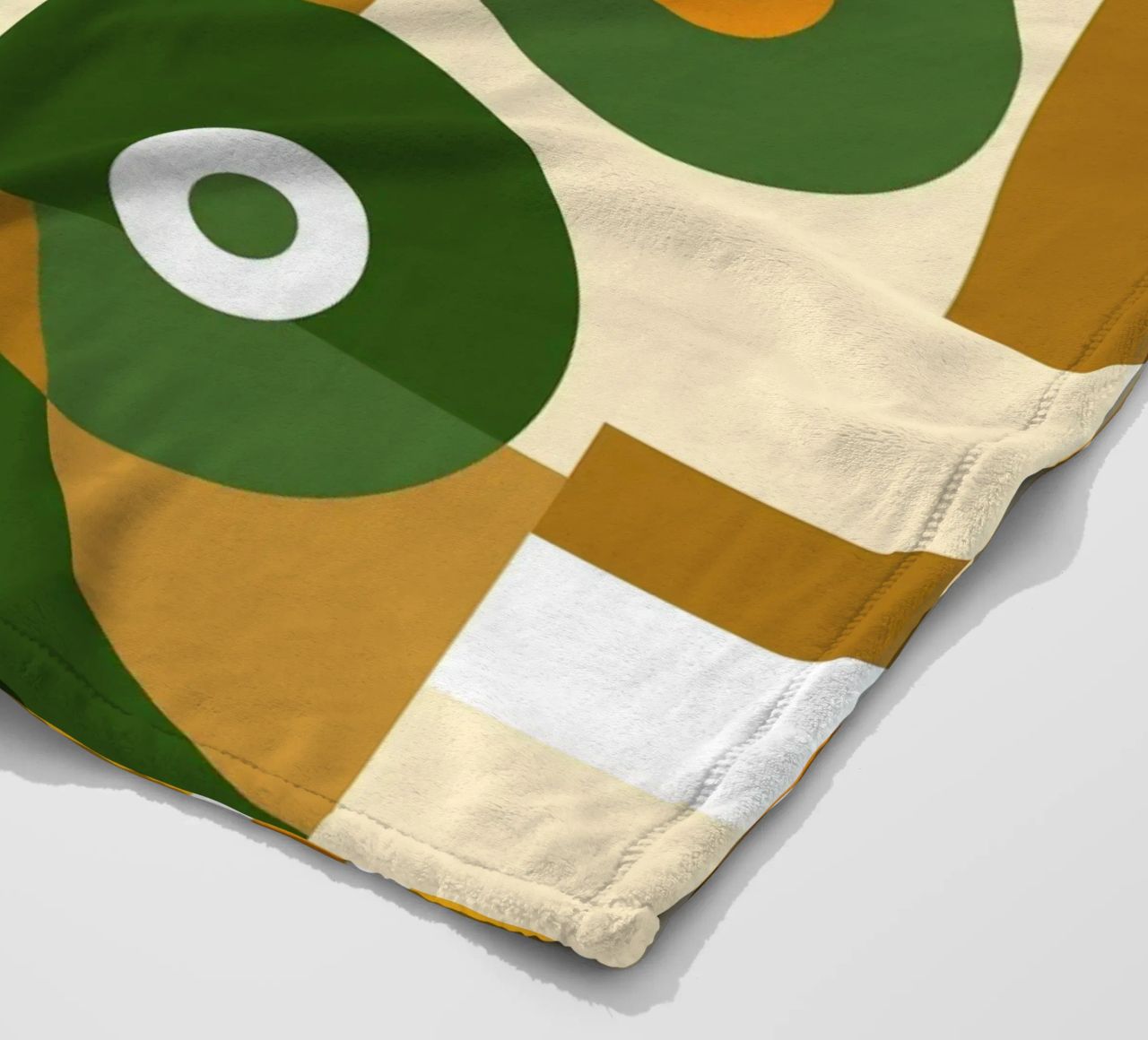 Motif géométrique vert et jaune plaid polaire de Little Dean