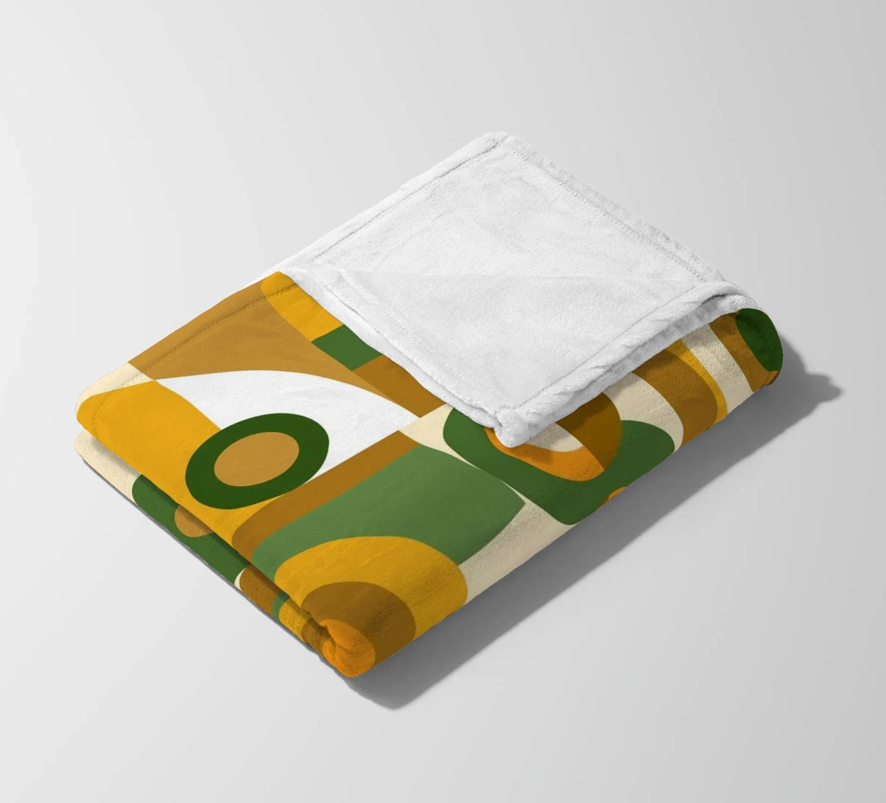 Motif géométrique vert et jaune plaid polaire de Little Dean