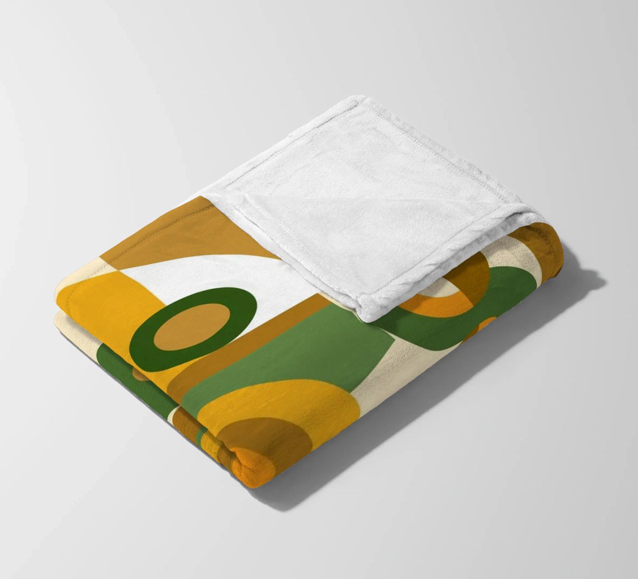 Motif géométrique vert et jaune plaid polaire de Little Dean