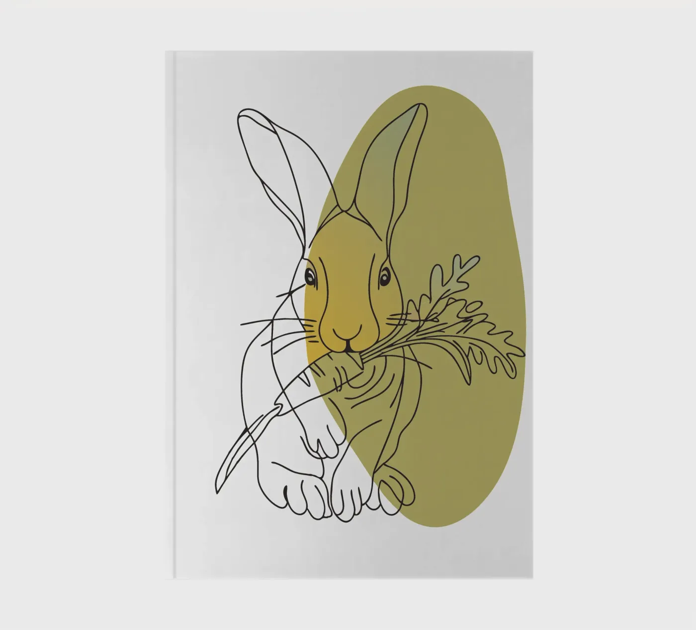 Rabbit Eats Carrots notebook by RELAXING TOUCH