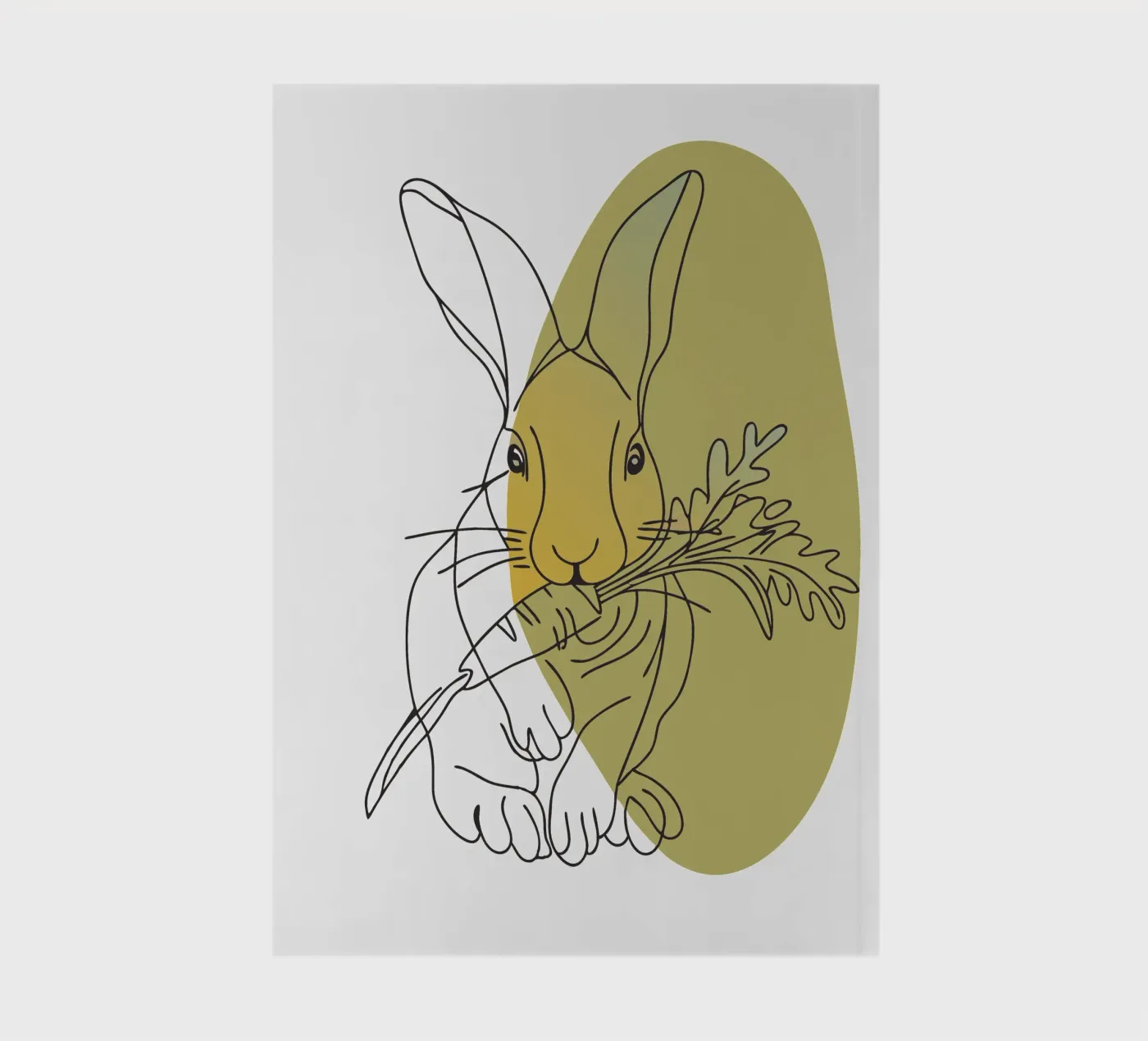 Rabbit Eats Carrots notebook by RELAXING TOUCH