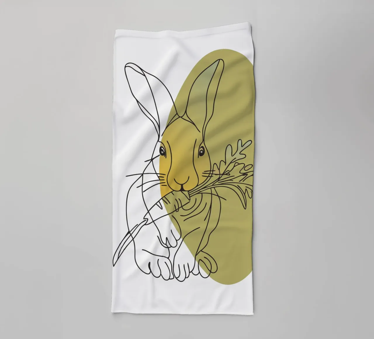 Kaninchen frisst Karotten Handtuch von RELAXING TOUCH