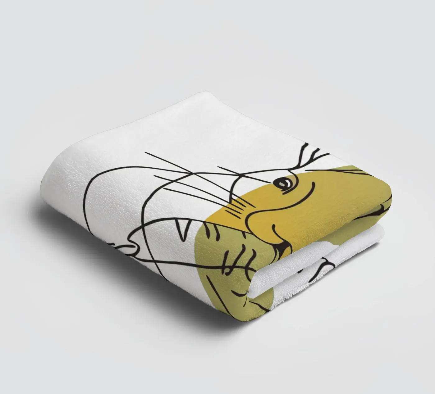Rabbit Eats Carrots badhanddoek van RELAXING TOUCH