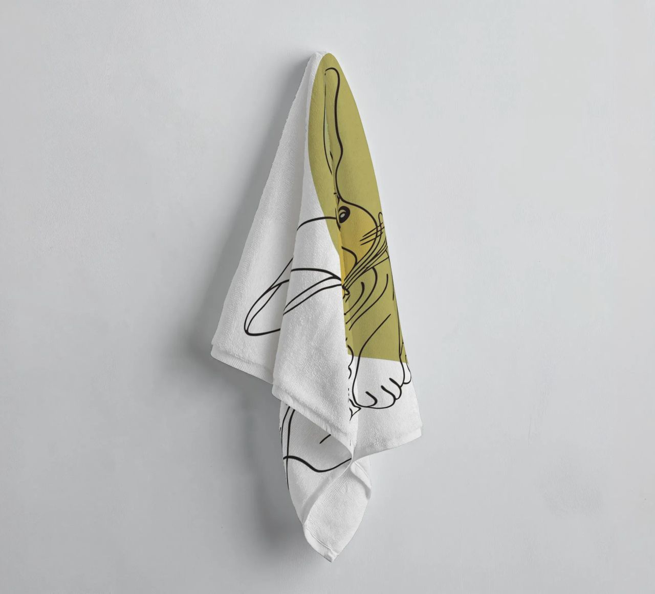 Rabbit Eats Carrots towel by RELAXING TOUCH