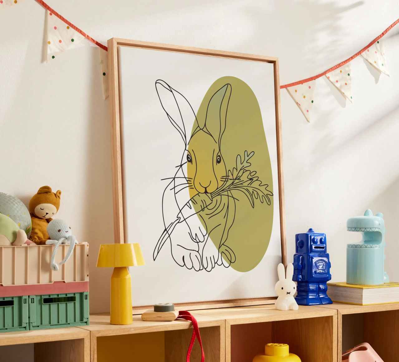 Rabbit Eats Carrots canvas by RELAXING TOUCH