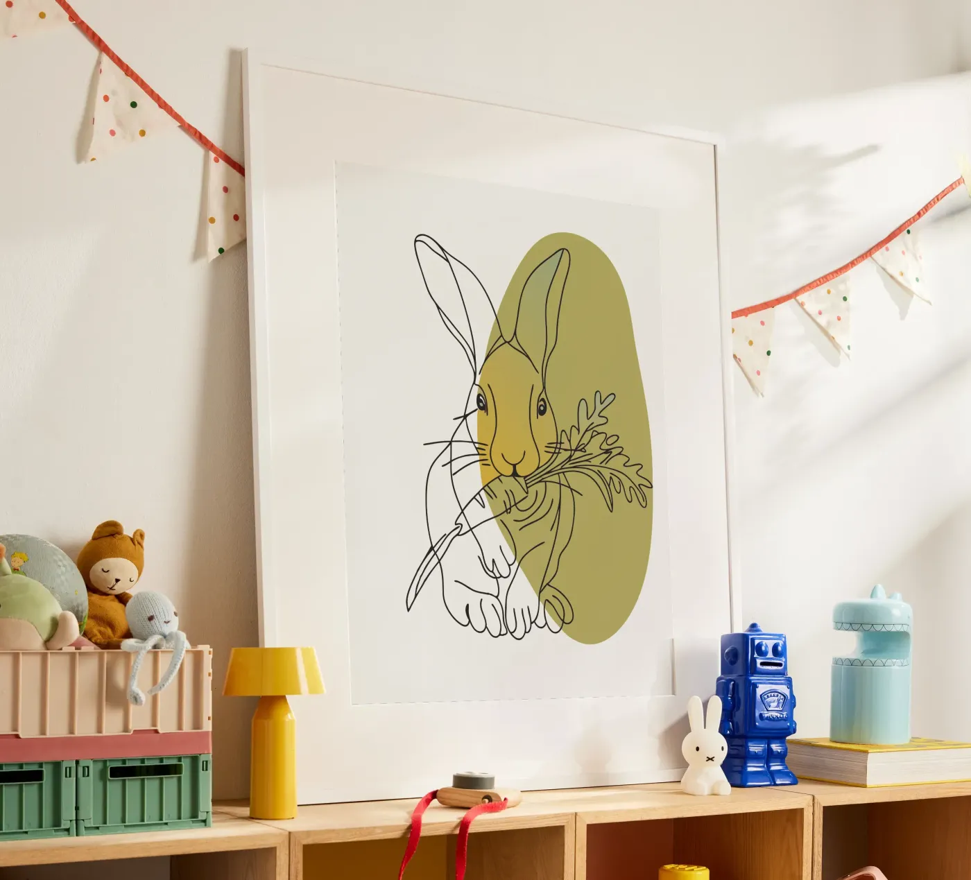 Il coniglio mangia le carote poster da RELAXING TOUCH