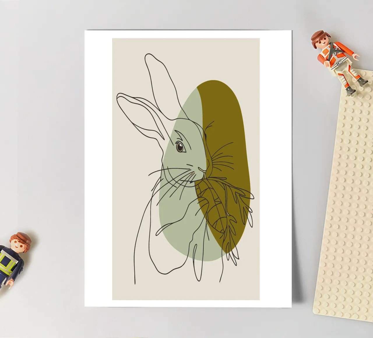 Rabbit Eats Carrots sticker sheet by RELAXING TOUCH