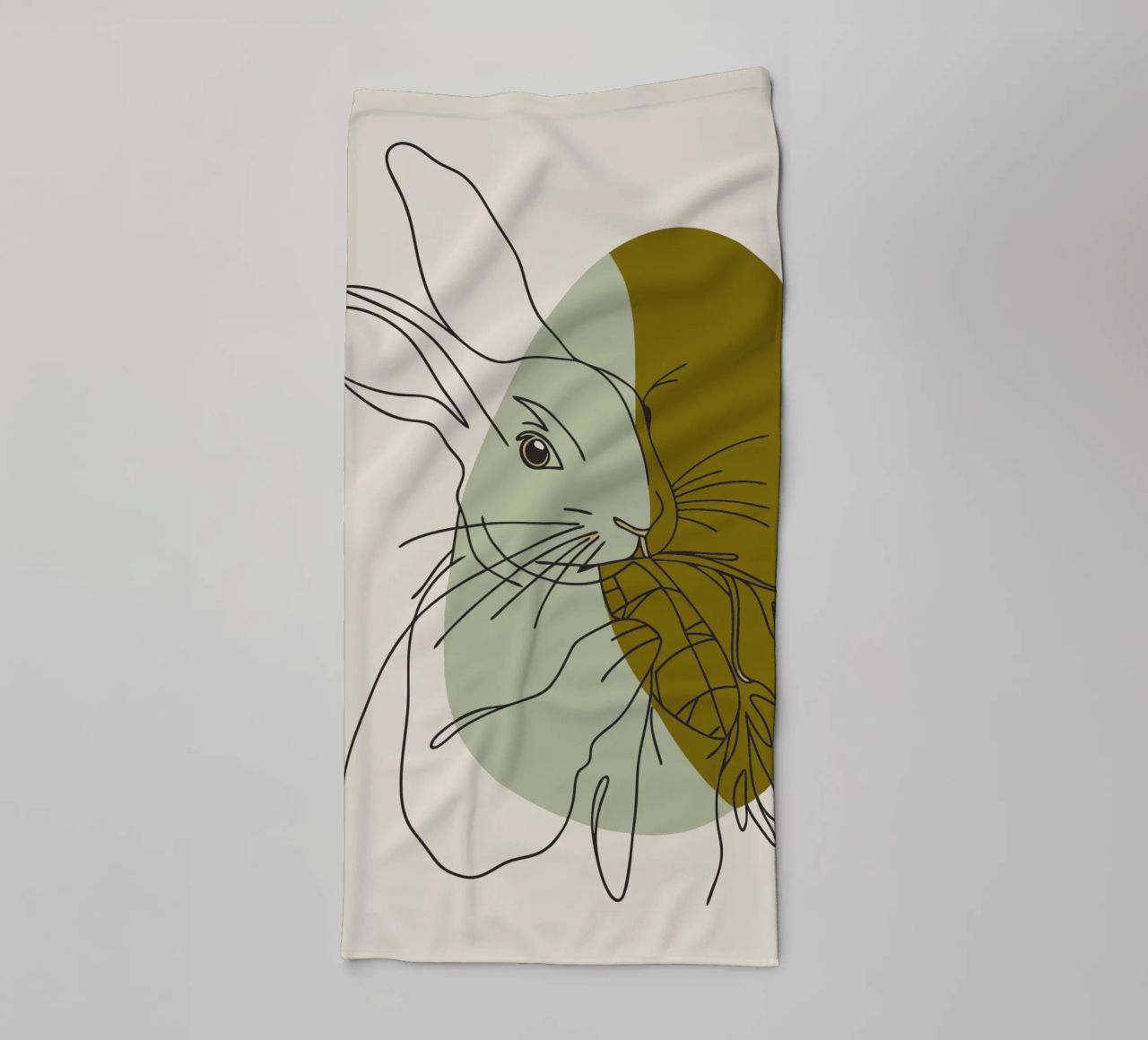 Rabbit Eats Carrots towel by RELAXING TOUCH